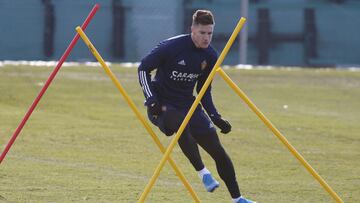 Carlos Vigaray, durante un entrenamiento de la pasada temporada.