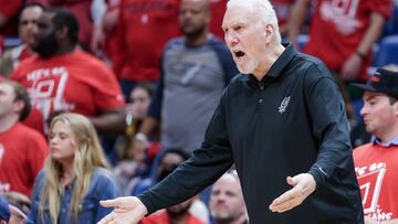 The Spurs are officially out of the playoffs after losing to the Pelicans in the play-in tournament, leading to questions about coach Popovich’s future.