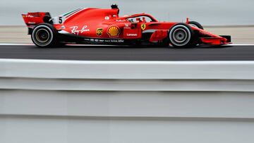 MONTMELO, SPAIN - FEBRUARY 27: Sebastian Vettel of Germany driving the (5) Scuderia Ferrari SF71H on track during day two of F1 Winter Testing at Circuit de Catalunya on February 27, 2018 in Montmelo, Spain.  (Photo by Patrik Lundin/Getty Images)