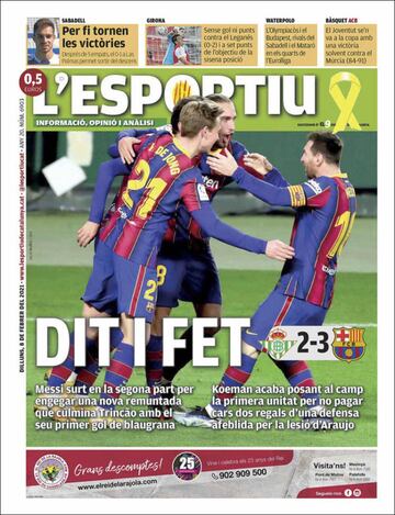 "En los huesos pero vivos"... las portadas deportivas de hoy