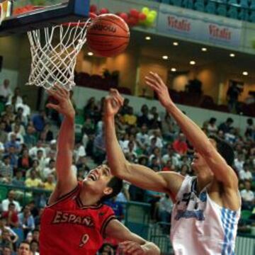 Felipe Reyes, en el Mundial júnior 99.