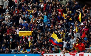 Yerry Mina presentado presentado en el Barcelona en el Camp Nou