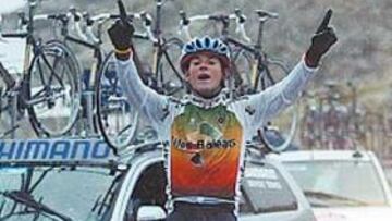 <b>SOBRADO. </b>Valverde llegó solo a la cima del Mirador de Colomer.