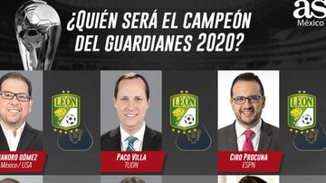 Periodistas y analistas ven favorito a Le&oacute;n en Final del Guardianes 2020