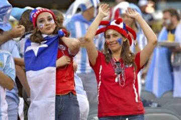 Fans en el Argentina vs Chile.