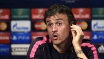 Luis Enrique, técnico del Barcelona, en rueda de prensa.