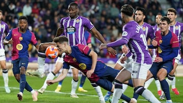 Gavi, en el partido ante el Valladolid.