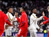 07/04/26 PARTIDO IDA CUARTOS CHAMPIONS LEAGUE
REAL MADRID - BAYERN DE MUNICH
SALUDOS KYLIAN MBAPPE VINICIUS JR MICHAEL OLISE HARRY KANE