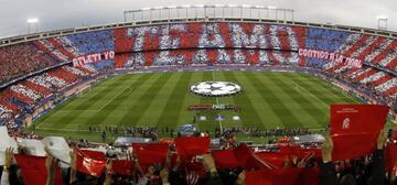 Imagen del Vicente Calderón antes del comienzo del partido.