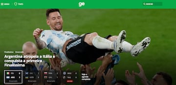 Globoesporte (Brasil)

"Argentina atropella a Italia y conquista la primera Finalissima"