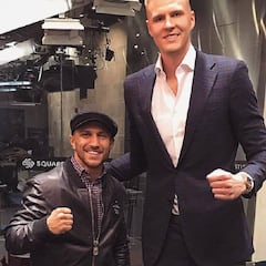 La foto de los 51 centímetros de diferencia entre Lomachenko y Porzingis
