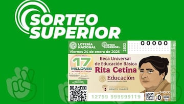 Resultados Sorteo Superior 2832 hoy: números premiados y ganadores del viernes 24 de enero 2025