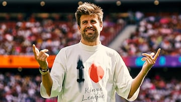 MADRID, SPAIN - JULY 29: Gerard Pique, President of Kings League reacts during the Kings League Infojobs & Queens League Oysho Final Four at Civitas Metropolitano Stadium on July 29, 2023 in Madrid, Spain. (Photo by Jose Manuel Alvarez/Quality Sport Images/Getty Images)