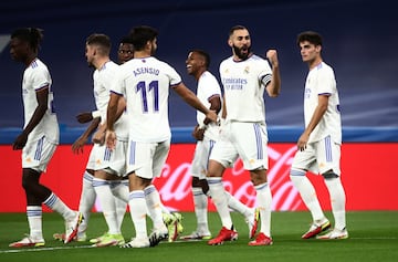 1-0. Karim Benzema celebra el primer gol.