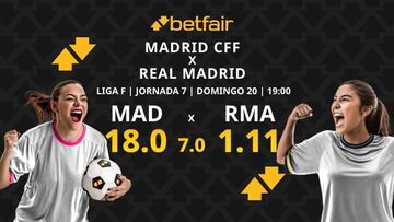 Madrid CFF vs. Real Madrid Femenino: horario, dónde ver, pronósticos y clasificación