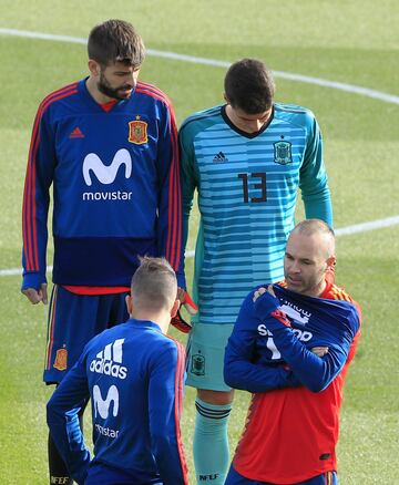 Gerard Piqué, with the Spain squad in Las Rozas today.