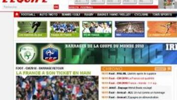 L'Equipe reconoce el escándalo en el triunfo de Francia