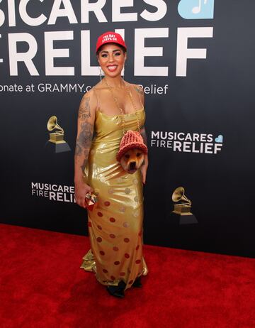 Joy Villa posa en la alfombra roja de los Grammys 2025 en ell Crypto.com Arena situado en la ciudad de Los ?ngeles, en California.