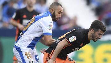 Nabil El Zhar, contra el Valencia.