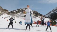Cuando los Gegants de Ribes de Freser esquiaron en la Vall de Núria