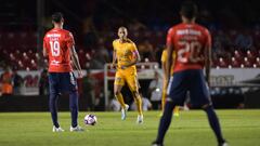 Los jugadores de Tiburones Rojos iniciaron el duelo pero no hicieron por el bal&oacute;n durante cinco minutos. Durante tal tiempo, Tigres anot&oacute; par de goles.