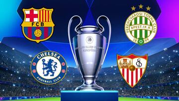 Cómo ver online la Champions League: Barcelona - Ferencvaros y Chelsea - Sevilla