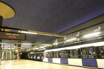 Vista de la estación de Metro "Estadio Metropolitano". 
