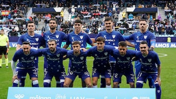 Once del Málaga ante el Almería.
