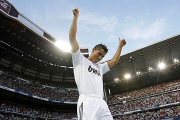 Cristiano Ronaldo en el estadio Santiago Bernabéu.