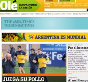 Portadas de la prensa extranjera