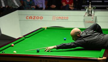 Luca Brecel, durante la final ante Mark Selby.