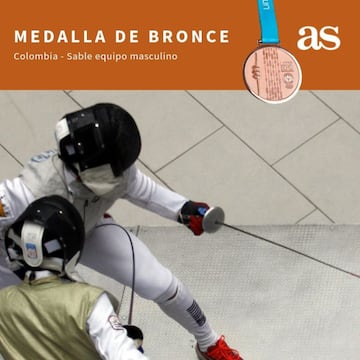 El equipo masculino se llevó la medalla de bronce en la modalidad de sable equipos. 