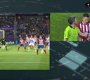La secuencia de por qué Undiano y el VAR pitaron la mano del Valladolid y no la del Atleti