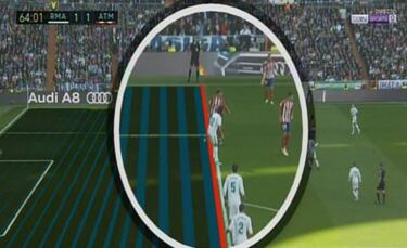 Griezmann pudo tener el pie en fuera de juego en el gol atlético