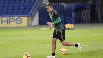 Eric Curbelo durante un entrenamiento