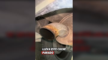 Un mecánico de la ITV muestra las telarañas en los bajos de un coche: “Dios sabe el tiempo que lleva parado”
