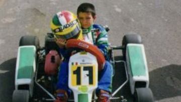 Sergio Pérez en 1998 cuando conducía Go Karts