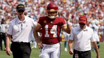 ‘Fitzmagic’ fue colocado en la lista de reservas lesionados de WFT tras abandonar el partido contra los Chargers por un golpe de Uchenna Nwosu.