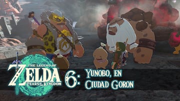 the legend of zelda tears of the kingdom nintendo switch guia yunobo en ciudad goron