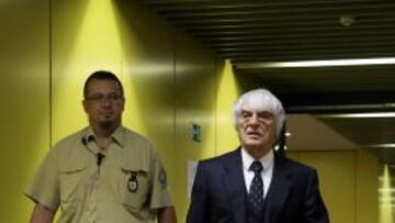 Ecclestone, en su llegada al juicio.