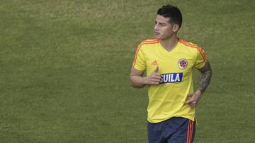 James Rodr&iacute;guez entrena con la Selecci&oacute;n a puerta cerrada