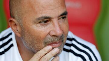 FILE PHOTO: Soccer Football - World Cup - Round of 16 - France vs Argentina - Kazan Arena, Kazan, Russia - June 30, 2018  Argentina coach Jorge Sampaoli before the match      REUTERS/Carlos Garcia Rawlins/File Photo