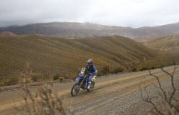 El francés Adrien Van Beveren durante la quinta etapa entre Tupiza y Oruro.