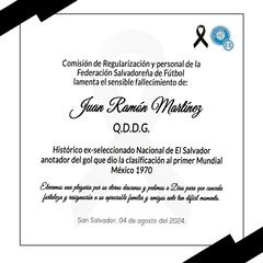 Luto en El Salvador por Juan Ramón Martínez