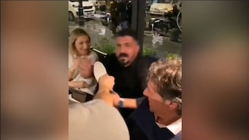 Este mesero sorprendió a Gattuso y no lo tomó muy bien