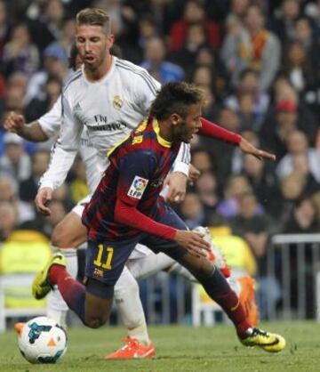 3-3. Sergio Ramos fue expulsado por Undiano Mallenco por un penalti a Neymar.