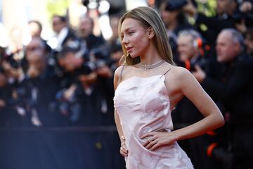 Ester Expósito durante la alfombra roja del Festival de Cannes.