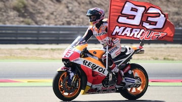 Frenética remontada de Márquez hacia la victoria en Alcañiz