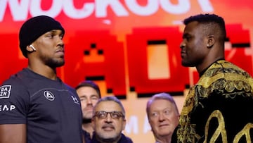 Anthony Joshua and Francis Ngannou will fight on Friday, March 8, (5 p.m. ET, DAZN) in Riyadh, Saudi Arabia. They are former boxing and UFC heavyweight champions, respectively.