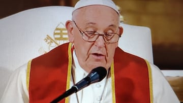 El Papa Francisco en su homil&iacute;a en el Monasterio de los Jer&oacute;nimos.
 VATICAN MEDIA
 02/08/2023